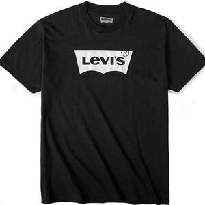 Levi's Crew Neck Short Sleeve Batwing T-Shirt Black/White Size L Used Excellent